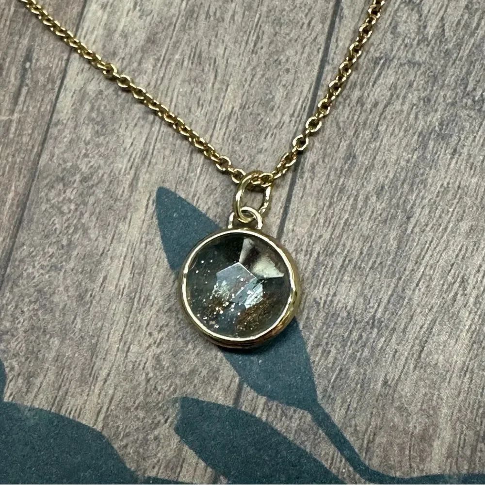 Stella & Dot Gold Glitter‎ Crystal Necklace B8
